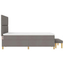 vidaXL Boxrugós ágy fejtámlával Tópszínű 200 x 160 cm szövet