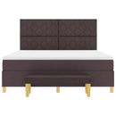 vidaXL Boxrugós ágy fejtámlával Sötét Barna 200 x 180 cm szövet