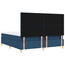vidaXL Boxrugós ágy fejtámlával Kék 200 x 180 cm szövet