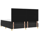 vidaXL Boxrugós ágy matracmal fejtámlával Fekete 200 x 200 cm szövet