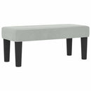 vidaXL Boxrugós ágy párnával Világosszürke 200 x 80 cm Bársony