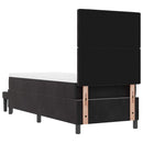 vidaXL Boxrugós ágy matracmal fejtámlával Fekete 80 x 200 cm Bársony