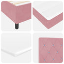 vidaXL Boxrugós ágy fejtámlával Rózsaszín 200 x 80 cm Bársony
