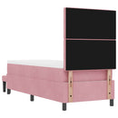vidaXL Boxrugós ágy fejtámlával Rózsaszín 200 x 80 cm Bársony
