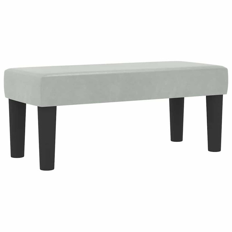 vidaXL Boxrugós ágy matracmal Világosszürke 100 x 200 cm Bársony