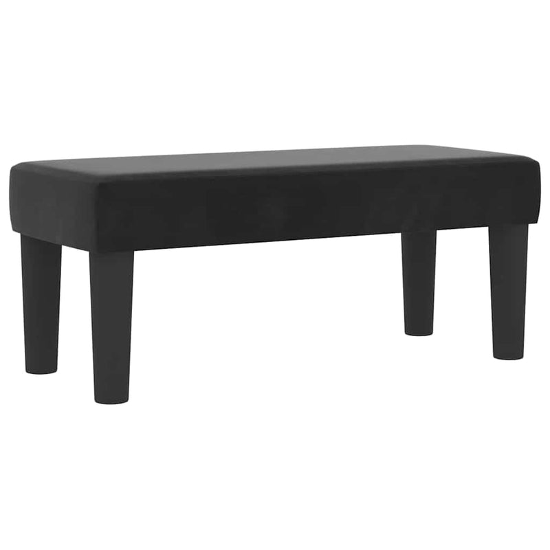 vidaXL Boxrugós ágy matracmal fejtámlával Fekete 100 x 200 cm Bársony