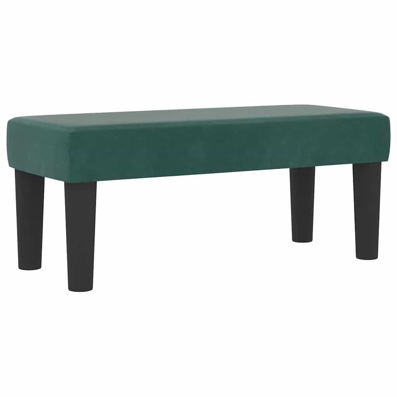 vidaXL Boxrugós ágy matracmal Sötétzöld 100 x 200 cm Bársony