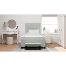 vidaXL Boxrugós ágy fejtámlával Világosszürke 200 x 120 cm Bársony