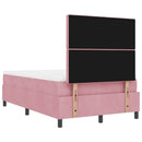 vidaXL Boxrugós ágy fejtámlával Rózsaszín 200 x 120 cm Bársony