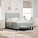 vidaXL Boxrugós ágy matracmal Világosszürke 140 x 190 cm Bársony