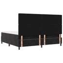 vidaXL Boxrugós ágy matracmal fejtámlával Fekete 200 x 200 cm Bársony