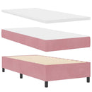 vidaXL Boxrugós ágy fejtámlával Rózsaszín 200 x 90 cm Bársony