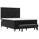 vidaXL Boxrugós ágy fejtámlával Fekete 200 x 160 cm Bársony