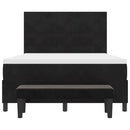 vidaXL Boxrugós ágy fejtámlával Fekete 200 x 160 cm Bársony