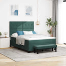 vidaXL Boxrugós ágy fejtámlával Sötétzöld 200 x 160 cm Bársony