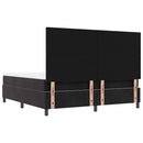 vidaXL Boxrugós ágy fejtámlával Fekete 200 x 180 cm Bársony