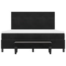 vidaXL Boxrugós ágy fejtámlával Fekete 200 x 180 cm Bársony