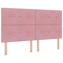 vidaXL Boxrugós ágy fejtámlával Rózsaszín 200 x 180 cm Bársony