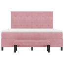 vidaXL Boxrugós ágy fejtámlával Rózsaszín 200 x 180 cm Bársony