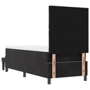 vidaXL Boxrugós ágy matracmal fejtámlával Fekete 80 x 200 cm Bársony