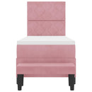 vidaXL Boxrugós ágy matracmal Rózsaszín 80 x 200 cm Bársony