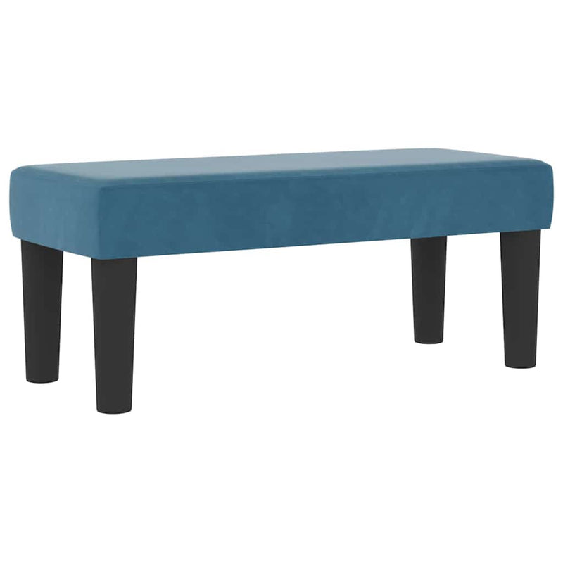 vidaXL Boxrugós ágy matracmal fejtámlával Sötétkék 90 x 200 cm Bársony