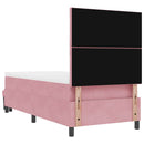 vidaXL Boxrugós ágy fejtámlával Rózsaszín 200 x 90 cm Bársony
