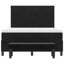 vidaXL Boxrugós ágy fejtámlával Fekete 200 x 140 cm Bársony