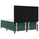 vidaXL Boxrugós ágy fejtámlával Sötétzöld 200 x 160 cm Bársony