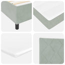 vidaXL Boxrugós ágy fejtámlával Világosszürke 200 x 180 cm Bársony