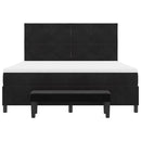 vidaXL Boxrugós ágy fejtámlával Fekete 200 x 180 cm Bársony