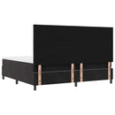 vidaXL Boxrugós ágy fejtámlával Fekete 200 x 200 cm Bársony