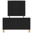 vidaXL Ágykeret fejtámlával Fekete 100 x 200 cm szövet