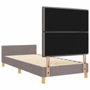 vidaXL Ágykeret fejtámlával Tópszínű 100 x 200 cm szövet
