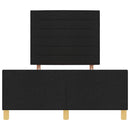 vidaXL Ágykeret fejtámlával Fekete 120 x 190 cm szövet