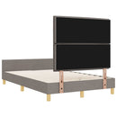 vidaXL Ágykeret fejtámlával Tópszínű 120 x 200 cm szövet