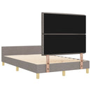 vidaXL Ágykeret fejtámlával Tópszínű 160 x 200 cm szövet