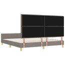vidaXL Ágykeret fejtámlával Tópszínű 180 x 200 cm szövet