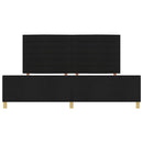 vidaXL Ágykeret fejtámlával Fekete 200 x 200 cm szövet