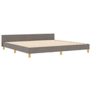 vidaXL Ágykeret fejtámlával Tópszínű 200 x 200 cm szövet