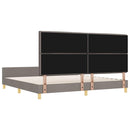 vidaXL Ágykeret fejtámlával Tópszínű 200 x 200 cm szövet