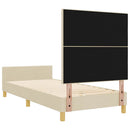 vidaXL Ágykeret fejtámlával Krém 80 x 200 cm szövet