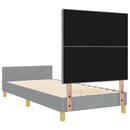 vidaXL Ágykeret fejtámlával Világosszürke 100 x 200 cm szövet