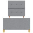 vidaXL Ágykeret fejtámlával Világosszürke 100 x 200 cm szövet