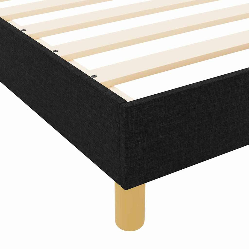 vidaXL Ágykeret fejtámlával Fekete 100 x 200 cm szövet