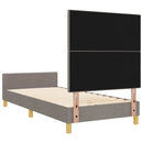 vidaXL Ágykeret fejtámlával Tópszínű 100 x 200 cm szövet