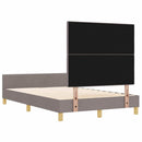 vidaXL Ágykeret fejtámlával Tópszínű 120 x 200 cm szövet