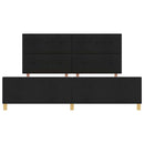 vidaXL Ágykeret fejtámlával Fekete 200 x 200 cm szövet