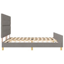 vidaXL Ágykeret fejtámlával Tópszínű 200 x 200 cm szövet
