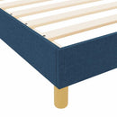 vidaXL Ágykeret fejtámlával Kék 200 x 200 cm szövet